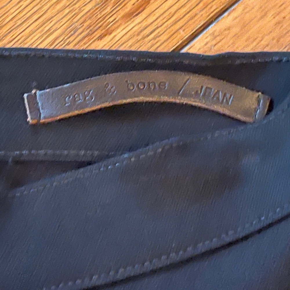 NWOT Rag and Bone coal black beaded denim 28 - Picture 2 of 7